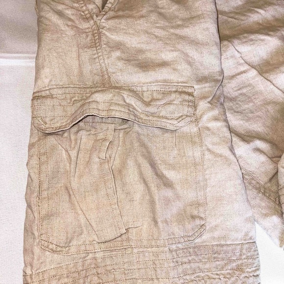 Island Importer Linen Cargo Shorts Men's Med - Picture 6 of 12